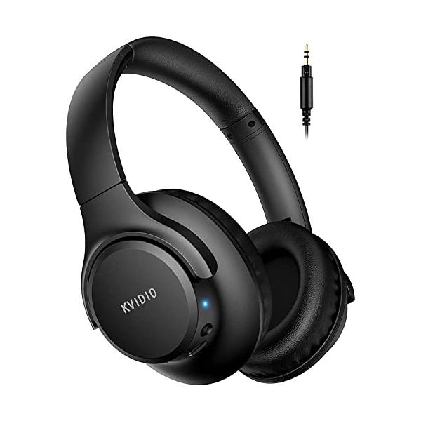 他サイト： ワイヤレス ヘッドホン KVIDIO Bluetooth 5.3 65時間再生 ヘッドホン 40mm HD ドライバーユニット オーバーイヤーヘッドホン マイク内蔵 ヘッドホンの商品画像