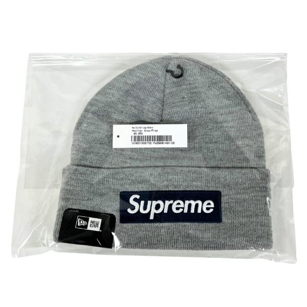 最終値下げ！Supreme グレー ニット帽 ステッカー付き Supreme