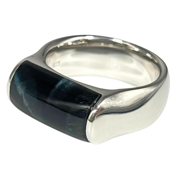 TOMWOOD トムウッド Crest Ring Blue Hawk Eye シルバーリング サイズ54=14号 正規品 / 55527 TOMWOOD トムウッド Crest Ring Blue Hawk Eye シルバーリング サイズ