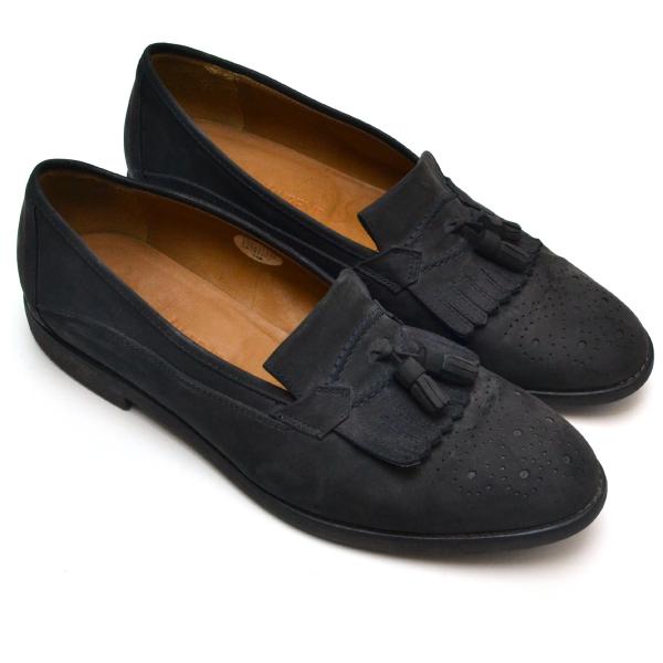 YVES SAINT LAURENT ネイビー スエード タッセルローファー ル ローファー ソフト（イールスキン） | Saint Laurent サン