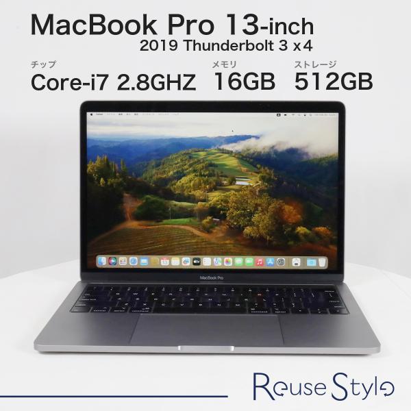MacBook Pro 13-inch 2019 Four Thunderbolt 3 ports Cランク スペース