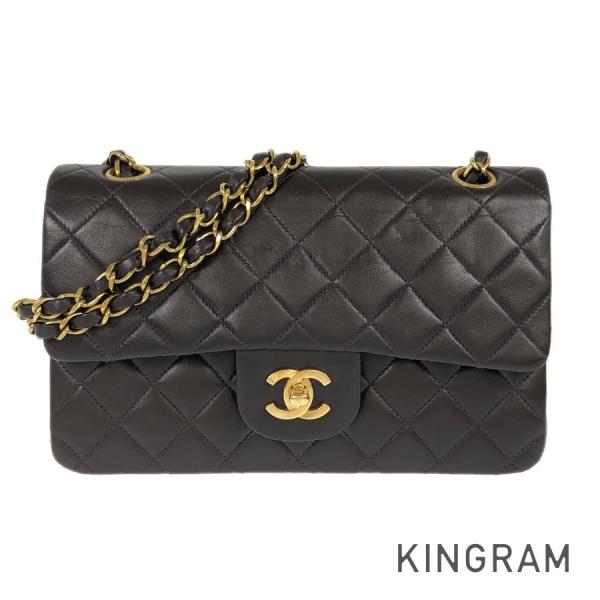 シャネル マトラッセ 23 Wチェーン Wフラップ ゴールド金具 ダーク