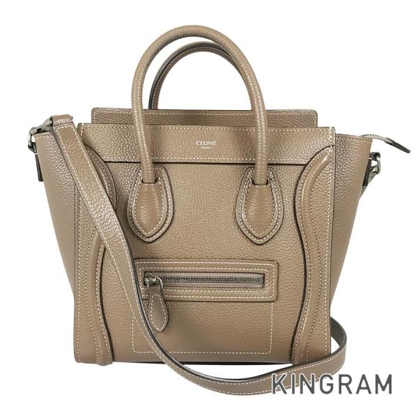 CELINE セリーヌ　ラゲージナノショッパー CELINE（セリーヌ） ラゲージ ナノショッパー ハンドバッグ sh【中古