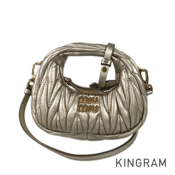 miu ミュウミュウ ワンダー マテラッセ ホーボー 5NR019 ポーチ sh  