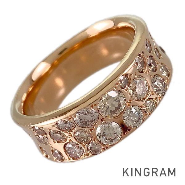 カシケイ リング K18PG ブラウンダイヤモンド sss【中古