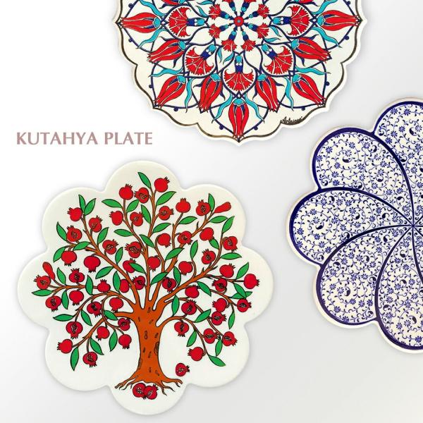 トルコ雑貨 kutahya 鍋敷き 陶器 プレート 鍋しき なべしき キッチン