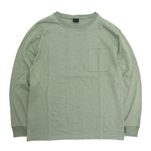 GOHEMP ゴーヘンプ｜10oz JERSEY LOW POCKET TEE (ジェイドグリーン)(やや厚手のロンTEE)