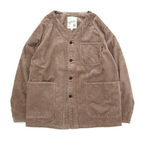 GOHEMP ゴーヘンプ｜CORDUROY NO COLLAR COVER ALL (コカモカ)(コーデュロイ カバーオール)