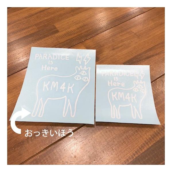 KM4K カモシカ|おっきな STICKER ステッカー 大 Large 白 (ホワイト)(屋外対応素材) /【Buyee】 KM4K カモシカ|おっきな STICKER ステッカー 大 Large 白 (ホワイト)(屋外対応素材) /【Buyee】