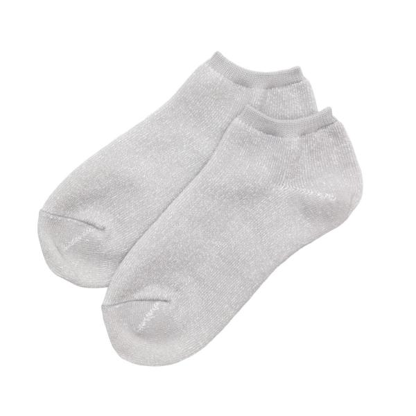 ROTOTO ロトト｜和紙 PILE SHORT SOCKS 26 (ライトグレー)(シャリシャリして夏でも快適な靴下)