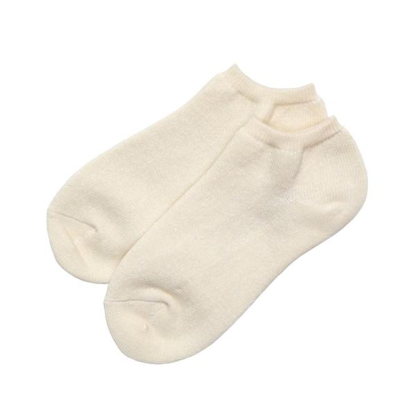 ROTOTO ロトト｜和紙 PILE SHORT SOCKS 26 (アイボリー)(シャリシャリして夏でも快適な靴下)