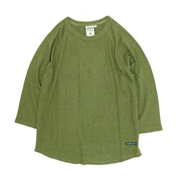 A HOPE HEMP �A�z�[�v�w���v�bRaglan 3/4 Tee (�n�[�u�O���[��)(���O���� ������T�V���c)
