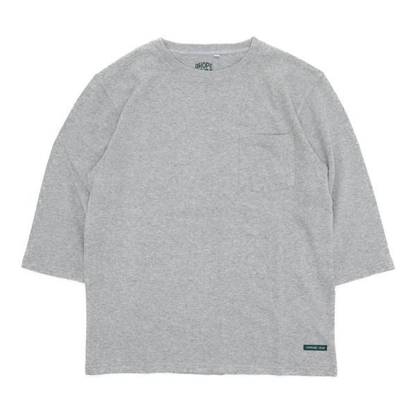 A HOPE HEMP �A�z�[�v�w���v�bSet in POCKET 3/4 Tee (�A�b�V���h�O���C)(�|�P�b�g ������T�V���c)