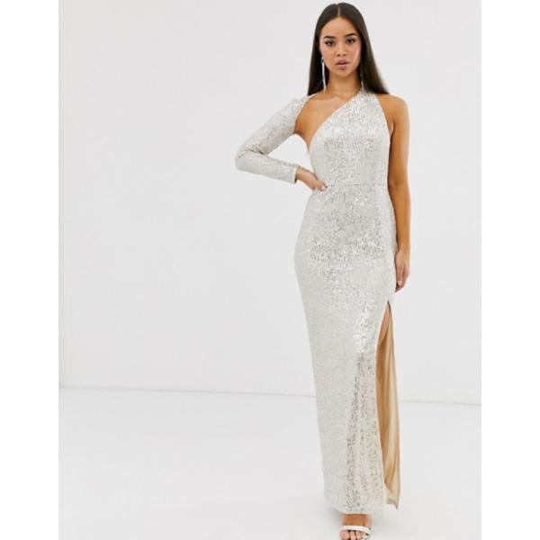 クラブエル ロンドン Sale開催中 レディース ワンピース トップス Club L Shoulder London Sequin One Maxi Dress