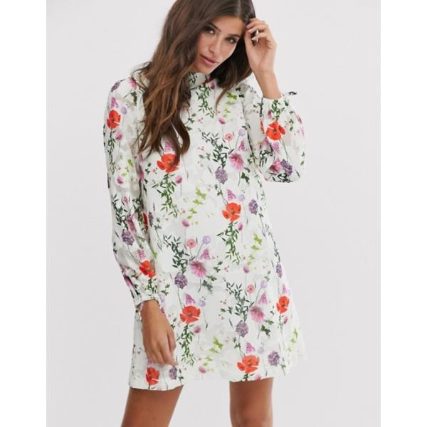 訳ありセール 格安 テッドベーカー レディース ワンピース トップス Ted Baker Hedgerow Tunic In Dress Print Imane