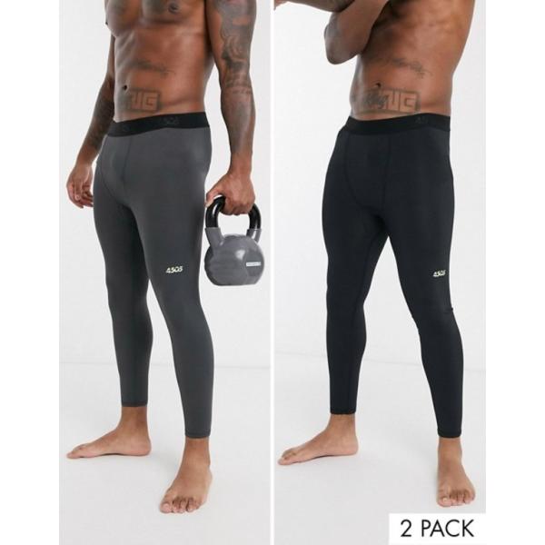 エイソス メンズ レギンス 格安激安 ボトムス Asos 4505 Icon Training Quick Pack Dry Black With In 2 Tights