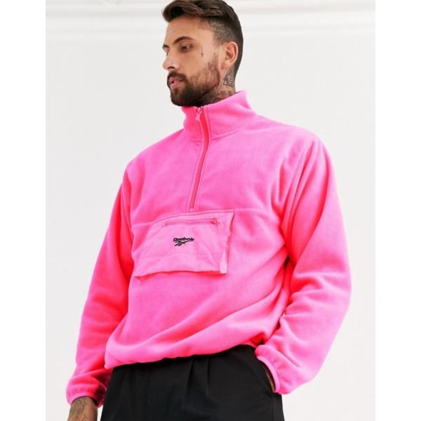 リーボック メンズ ジャケット ブルゾン アウター Reebok Jacket Fleece おしゃれ In Pink Trail