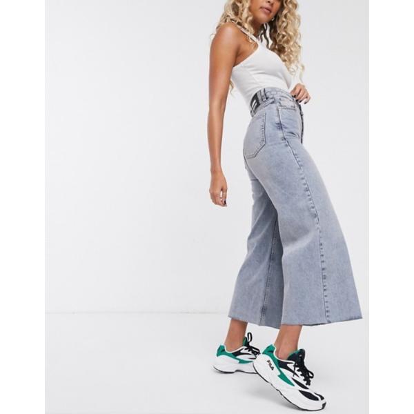 ドクターデニム レディース デニムパンツ ボトムス Dr Denim Aiko High Raw Wide Jean Leg Rise With 往復送料無料 Hem Crop