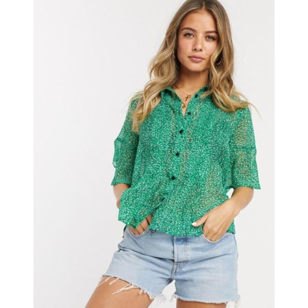 人気 おすすめ フレンチコネクション レディース シャツ トップス French Floral Shirt Connection Pintuck