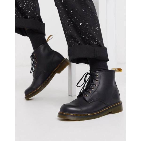 ドクターマーチン メンズ ブーツ レインブーツ シューズ Dr Martens お金を節約 Black Boots 6 In Eye Vegan 101