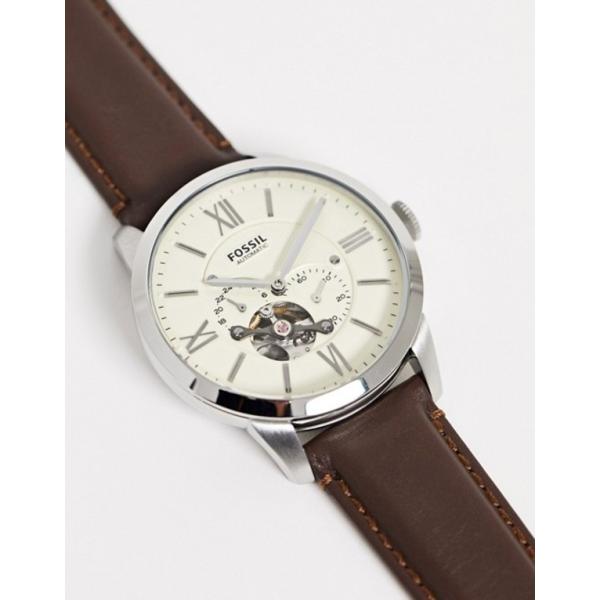 フォッシル メンズ 腕時計 買い物 アクセサリー Fossil Me3064 Townsman In Leather Brown Watch