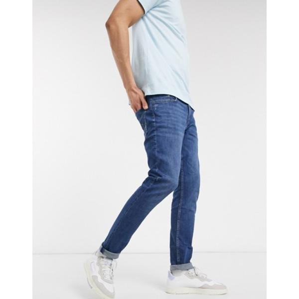 エスプリ メンズ デニムパンツ ボトムス Esprit Skinny Wash Jeans Blue Mid 人気ブランド多数対象 Fit In