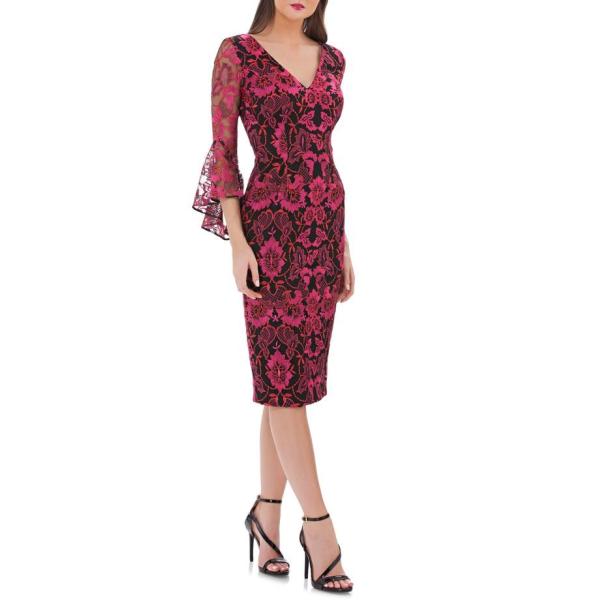 新品特売中 トップス ファッション Carmen Marc カルメンマークバルボ Sheath Valvo レディース ワンピース Infusion レディースファッション Valvo Embroidered Dress オーダ品