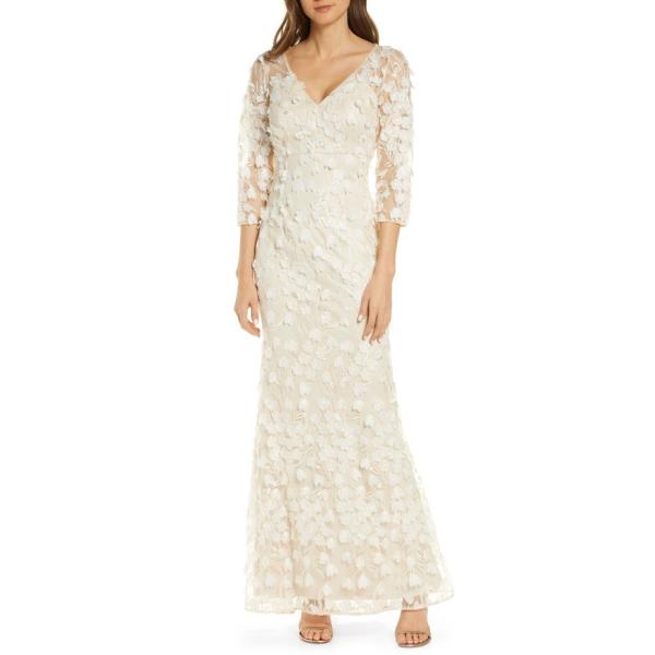 カルメンマークバルボ レディース ワンピース トップス Carmen Marc Valvo Infusion 3d Flower Evening Dress Malyobrazek Pl