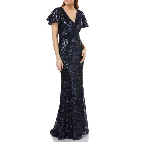 値下げ中 ワンピース トップス Marc カルメンマークバルボ トップス Infusion Infusion Carmen 04 Navy リビーダ Gown ワンピース レディース Sequin Valvo ショップ