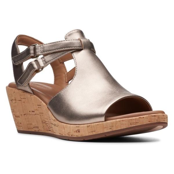 クラークス レディース サンダル シューズ Clarks Un Way Wedge Women Sandal 休み Plaza