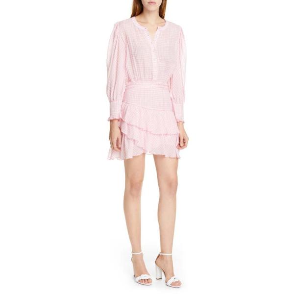 ラブスハックファンシー Lorelei Loveshackfancy トップス レディース Ruffle ワンピース Detail ショップ Long Long Lorelei 04 English リビーダ Sleeve Detail Cotton Minidress