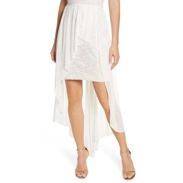 モルガン レディース ワンピース トップス Morgan Amp Co Low 至高 Scallop Gown High Lace Bodice