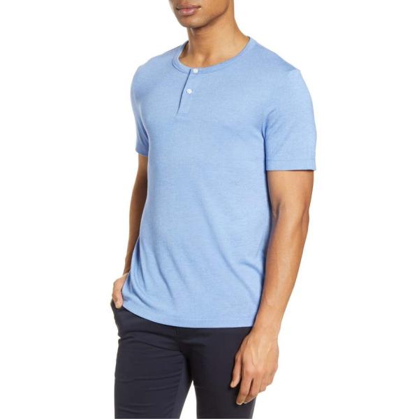 セオリー メンズ Tシャツ トップス Theory Gaskell Slim Fit Short Sleeve Henley Aogu Or Ug