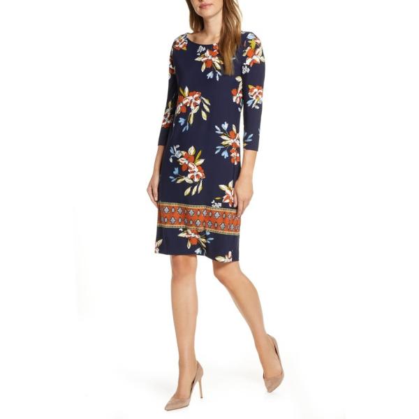 レオタ レディース ワンピース トップス Leota Amora Border Print Shift Dress Asianprosource Com