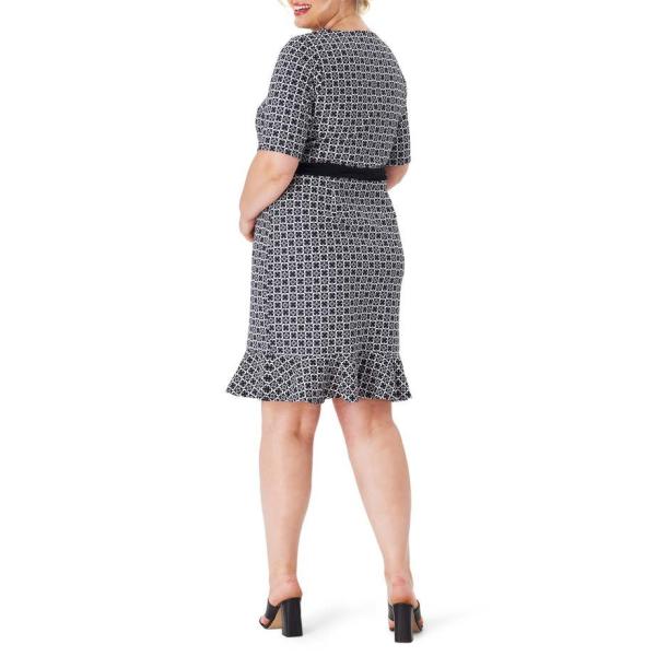 激安通販 レオタ レディース ワンピース トップス Leota Gia Glen Dress Flounce Hem Plus Plaid Size