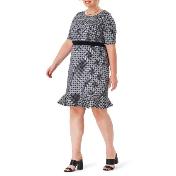 激安通販 レオタ レディース ワンピース トップス Leota Gia Glen Dress Flounce Hem Plus Plaid Size