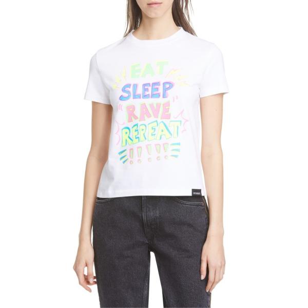 ヴェトモン レディース Tシャツ 売れ筋ランキング トップス Vetements Graphic Eat Rave Tee Sleep