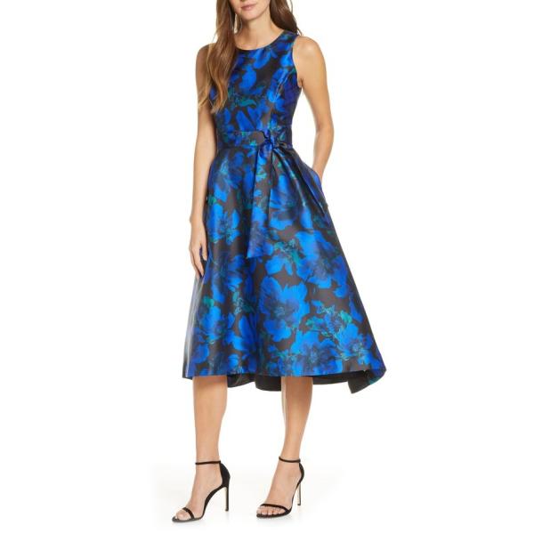 タハリ レディース ワンピース トップス Tahari 並行輸入品 Floral Mikado High Low Dress Cocktail