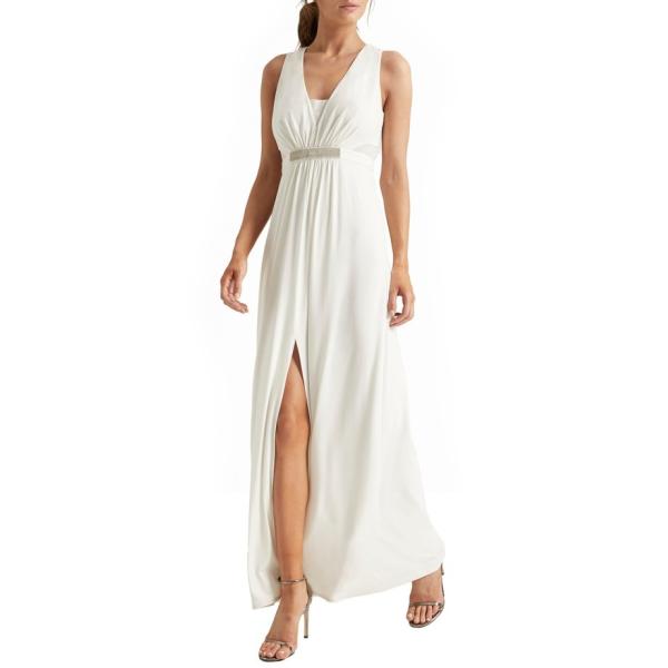 ハルストンヘリテージ レディース ワンピース トップス Halston Heritage Jewel Waist Crepe Gown Citystarnews In