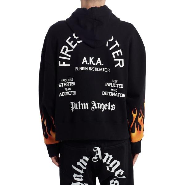 パーム エンジェルス メンズ パーカー 安全 スウェット アウター Palm Angels Firestarter Hoodie Graphic