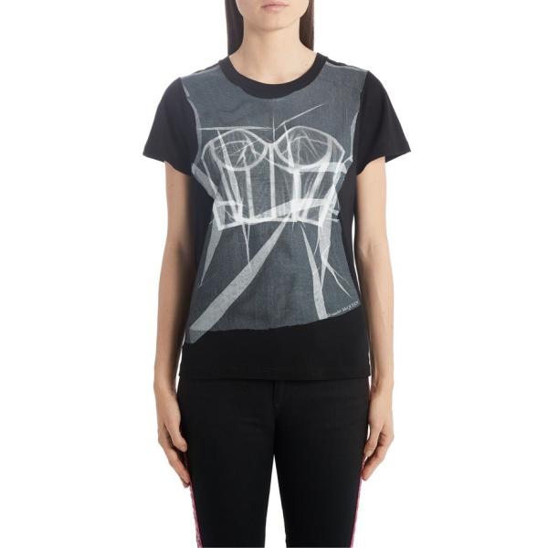 アレキサンダー マックイーン レディース Tシャツ 超人気 専門店 トップス Alexander Tee Tulle Bustier Mcqueen Panel