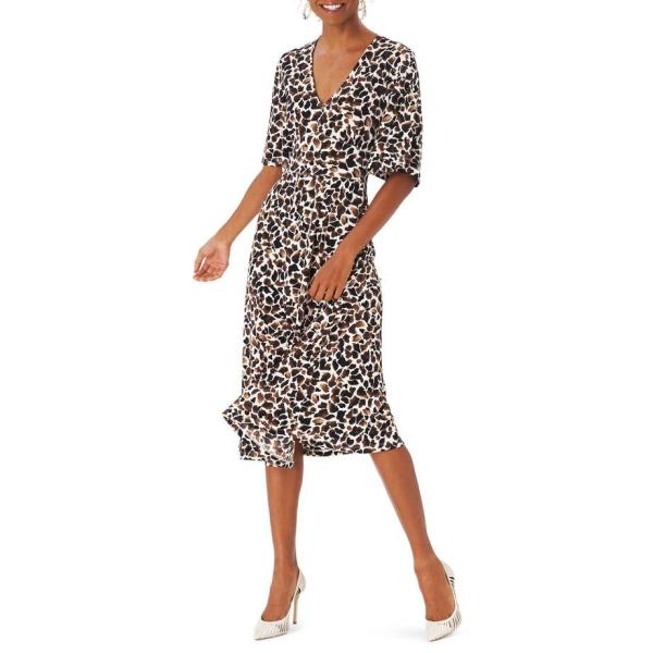 レオタ レディース ワンピース トップス Leota Zoe Flutter Sleeve Midi Dress Ledhaneco Com