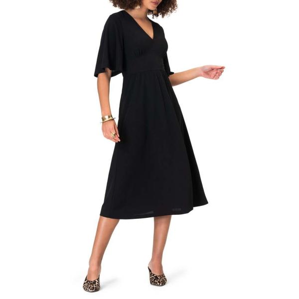 レオタ レディース ワンピース トップス Leota Zoe Flutter Sleeve Midi Dress Aogu Or Ug