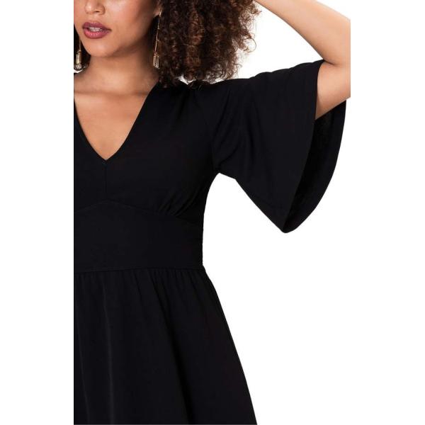 レオタ レディース ワンピース トップス Leota Flutter ご注文で当日配送 Sleeve Dress Zoe Midi