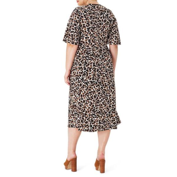 レオタ レディース ワンピース トップス Leota Zoe Giraffe Dress Print Flutter Plus メーカー直送 Sleeve Size Midi