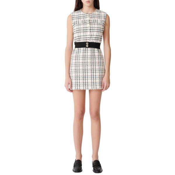 マージュ レディース ワンピース トップス Maje Rianey 期間限定特価品 Cotton Sleeveless Tweed Dress Blend