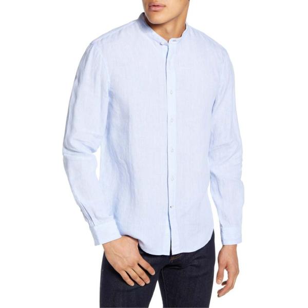 クラブ モナコ メンズ 即納送料無料 シャツ トップス Club Monaco Slim Button Up Shirt Linen Fit