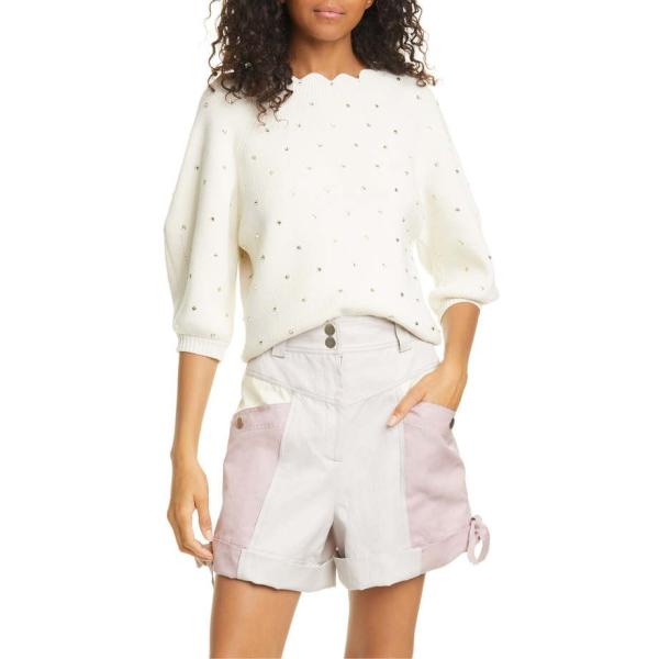 レベッカテイラー レディース ニット セーター アウター Rebecca Taylor Embellished Cotton Blend Sweater Prettyfunnyballoons Com