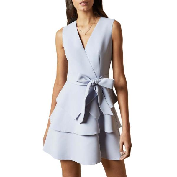 テッドベーカー レディース Flare ワンピース トップス Ted Reinah Baker London Reinah Tiered Tiered Fit Flare Dress 04 Lightb リビーダ ショップ