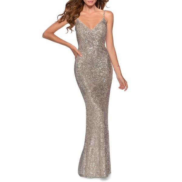 ラフェム レディース ワンピース トップス La Femme Sequin Trumpet Gown Psikologi Unj Ac Id